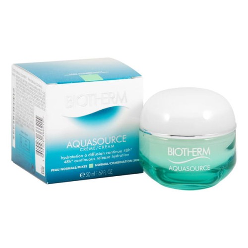 Biotherm Aquasource Cream 48h Deep Hydration Replenishing Cream (Normal/Combination Skin) nowa szata 2022 Nawilżający krem do twarzy 50 ml nowa szata graficzna