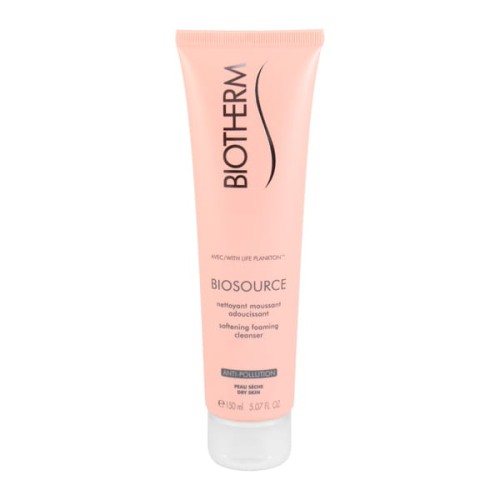 Biotherm Biosource Softening Foaming Cleanser With Life Plankton (Dry Skin) pianka do oczyszczania skóry suchej 150 ml