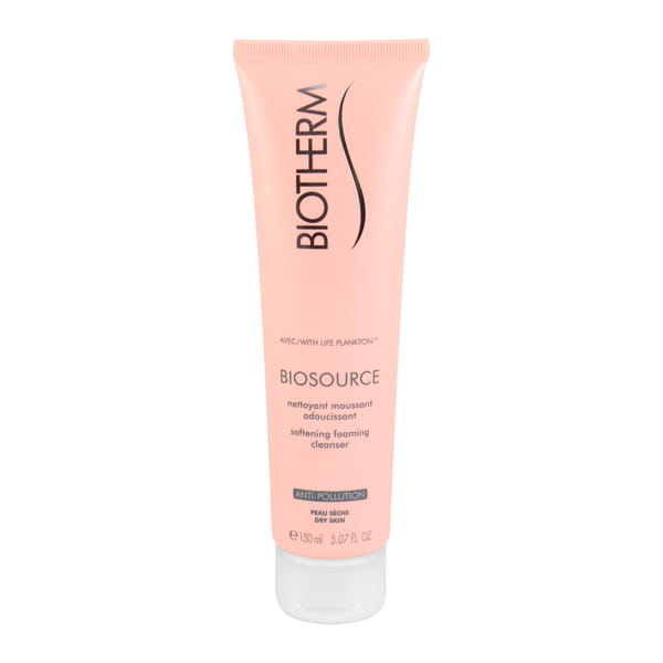 Biotherm Biosource Softening Foaming Cleanser With Life Plankton (Dry Skin) pianka do oczyszczania skóry suchej 150 ml