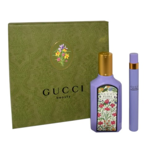 GUCCI Set (Flora Gorgeous Magnolia Edp 50ml + Travel Spray 10ml) Zestaw zapachowy
