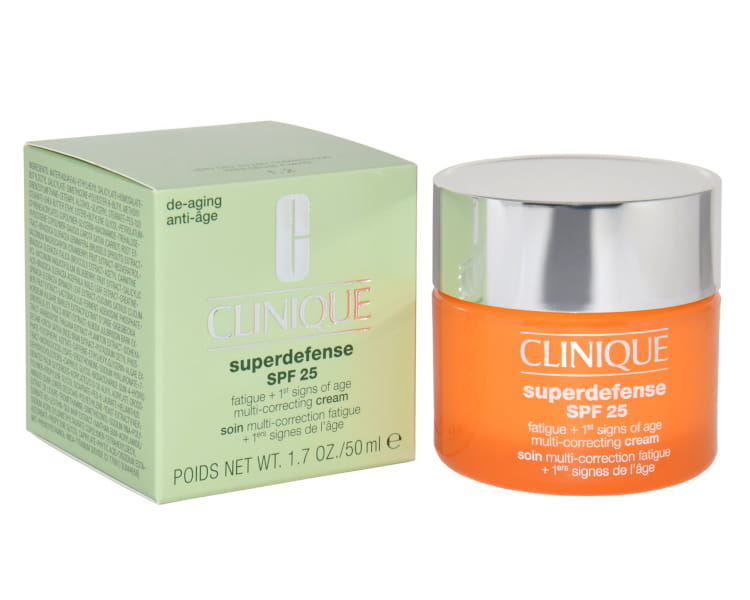 CLINIQUE Superdefense Multi-Correcting Cream SPF 25 Very Dry To Dry Combination Skin Krem do twarzy niwelujący oznaki starzenia się 50ML
