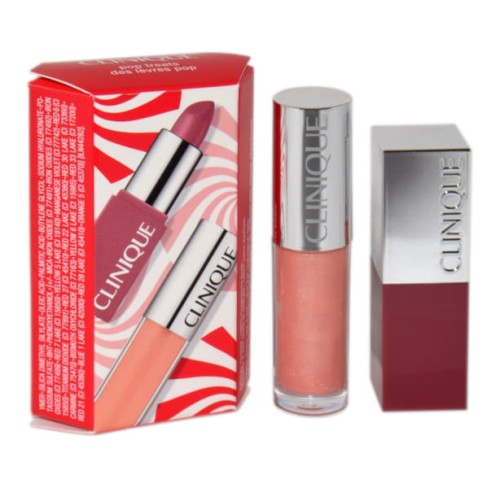 CLINIQUE Set (Lipstick Pop Lip Colour + Pop Splash) Zestaw pielęgnacyjny