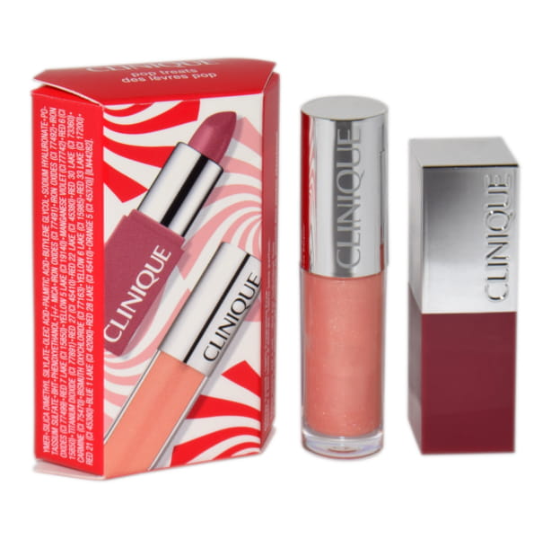 CLINIQUE Set (Lipstick Pop Lip Colour + Pop Splash) Zestaw pielęgnacyjny