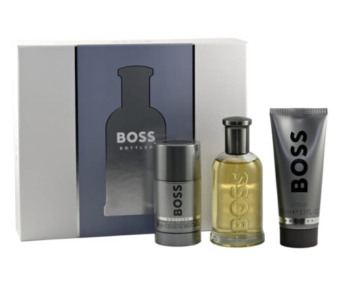 BOSS Set(Bottled Edt 100ml + Shower Gel 100ml + Deo Stick 75ml) Zestaw dla mężczyzn