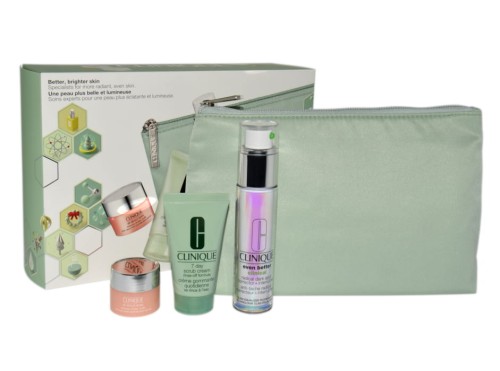 CLINIQUE Set (Even Better Clinical Radical Dark Spot Corrector + Interrupter + 7Day Scub 30ML + All About Eyes 5ML) Zestaw pielęgnacyjny