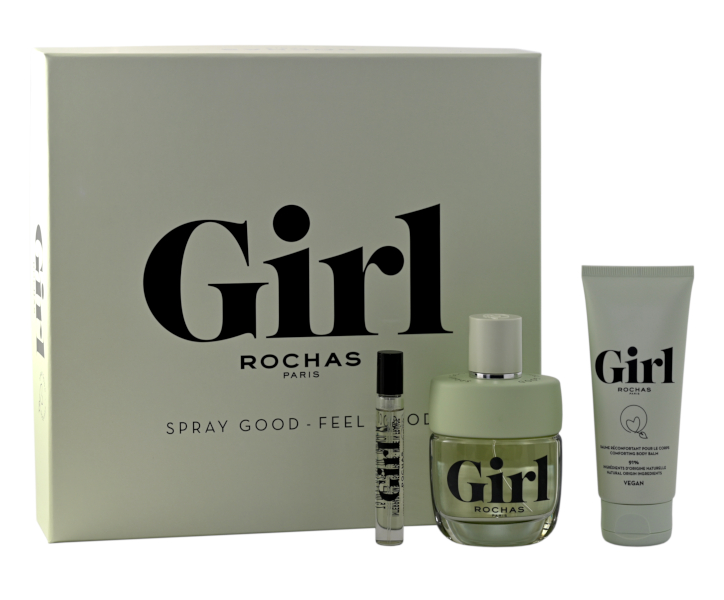 ROCHAS Set (Girl Edt 100ml + Travel Spray 7,5ml + Body Lotion 100ml) Zestaw zapachów