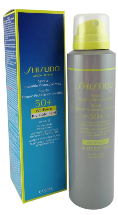 SHISEIDO SUN SPORTS INVISIBLE PROTECTIVE MIST SPF50+ MGIEŁKA DO OPALANIA W SPRAYU 150ML