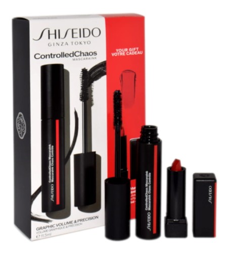 SHISEIDO Set (Mascaraink + Mini Modern MAtte Lipstick) Zestaw kosmetyczny promocja