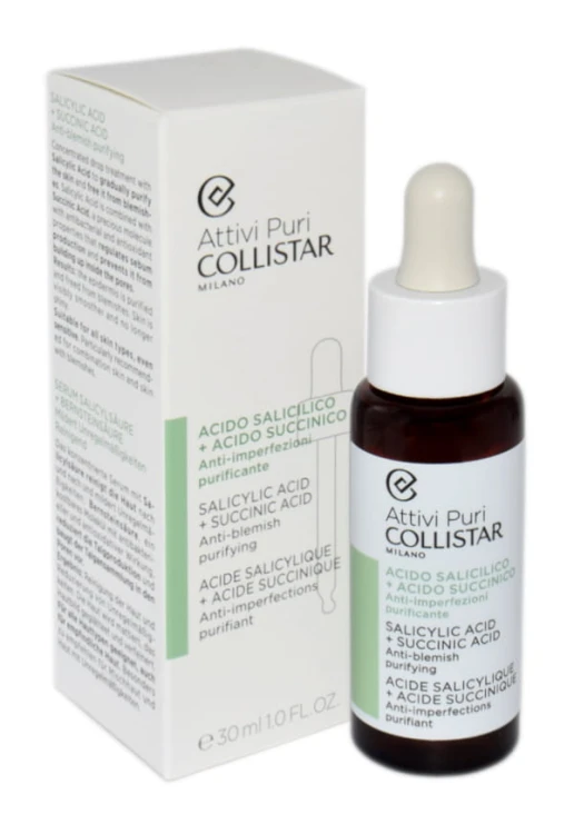 COLLISTAR Salicylic ACID + Succinic ACID Anti Blemish Purifying Serum do twarzy 30ML