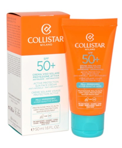 COLLISTAR SPECIAL PERFECT TAN ACTIVE PROTECTION SUN FACE CREAM SPF 50+ Krem do opalania twarzy 50ml