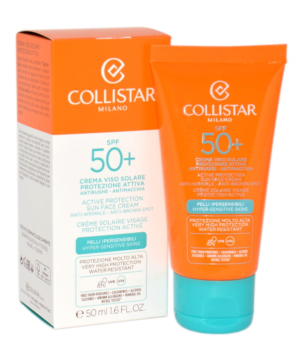 COLLISTAR SPECIAL PERFECT TAN ACTIVE PROTECTION SUN FACE CREAM SPF 50+ Krem do opalania twarzy 50ml