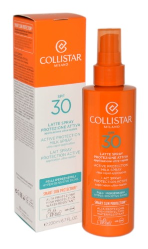 COLLISTAR Tanning Moisturizing Milk Spray Hyper - Sensitive Skin SPF30 200ML Ochrona przeciwsłoneczna 200ML