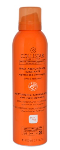 COLLISTAR Moisturizing Tanning Spray Ultra Rapid Application SPF 20 spray do opalania 200 ml
