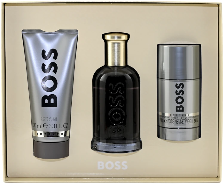 BOSS Set (Bottled Edp 100ml + Shower Gel 100ml + Deo Stick 75ml) Zestaw