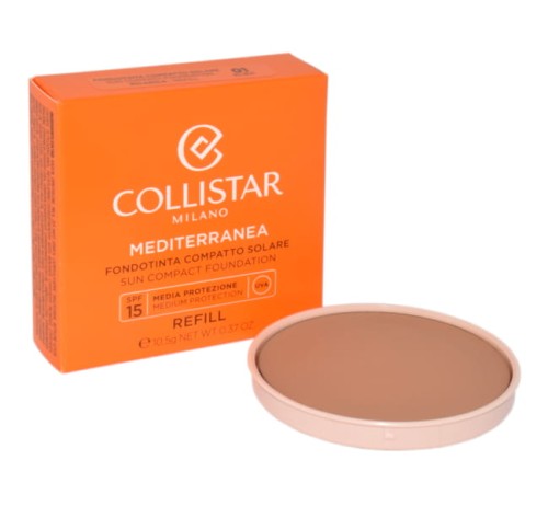 COLLISTAR Mediterranea Sun Compact Foundation SPF15 01 Elba Refill Podkład przeciwsłoneczny 10,5g