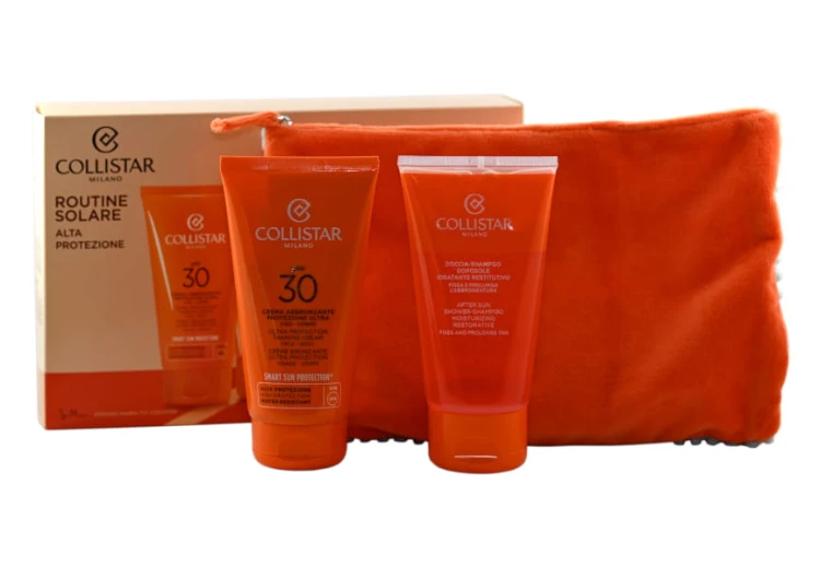 COLLISTAR Set (Sun 2024 Cream Spf30 + Shower 150 ml + Pouch) Zestaw kosmetyków
