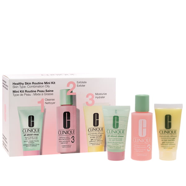 CLINIQUE SET (CLARIFYING LOTION 3 TWICE A DAY EXFOLIATOR 60 ML + CLARIFYING LOTION 3 TWICE A DAY EXFOLIATOR 60 ML + DRAMATICALLY DIFFEREN MOISTURIZING GEL OIL-FREE 30 ML)