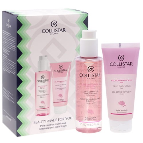 COLLISTAR SET (GENTLE CLEANSING OIL 150ML +GENTLE SCRUBGEL 100ML)