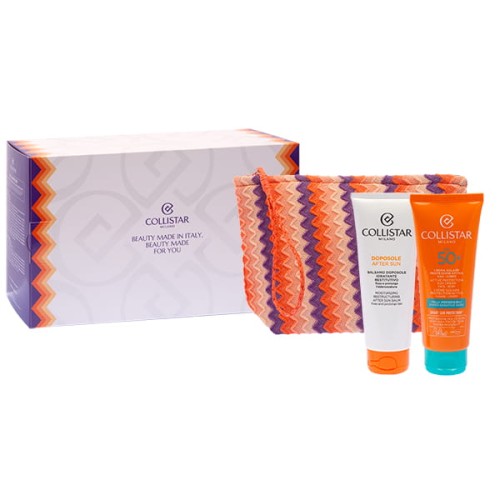 COLLISTAR SET (ACTIVE PROTECTION SUN CREAM SPF50+ 100ML + AFTER-SUN BALM 100ML + POUCH)