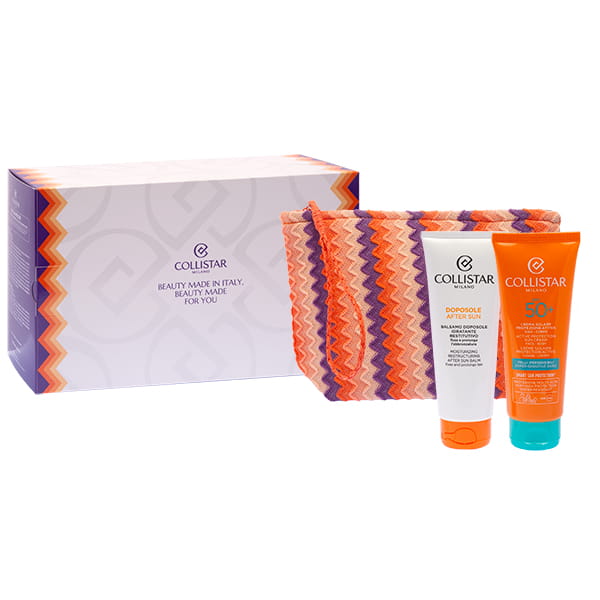 COLLISTAR SET (ACTIVE PROTECTION SUN CREAM SPF50+ 100ML + AFTER-SUN BALM 100ML + POUCH)