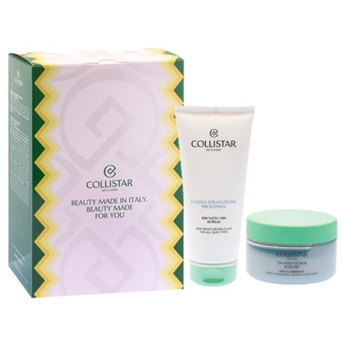 COLLISTAR SET (DEEP HYDRATION FLUID 200ML + SUBLIME HYDRATING & ILLUMINATING TALASSO-SCRUB 150G)