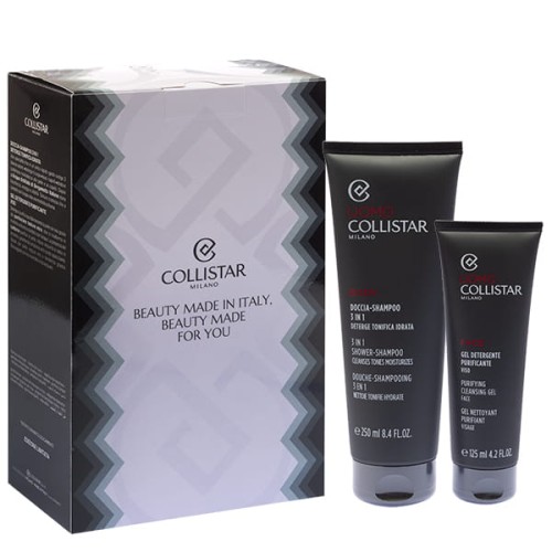 COLLISTAR SET (3-IN-1 SHOWER-SHAMPOO 250ML + PURIFYING FACE CLEANSINGGEL 125ML)