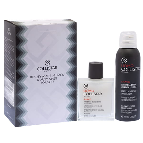 COLLISTAR SET (PERFECT-GRIP SHAVING FOAM 200ML + AFTERSHAVE FOR SENSITIVE SKIN 100ML)