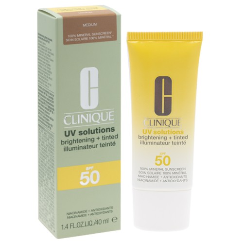 CLINIQUE UV SOLUTIONS BRIGHTENING + TINTED MINERAL SUNSCREEN SPF50 MEDIUM 40ML