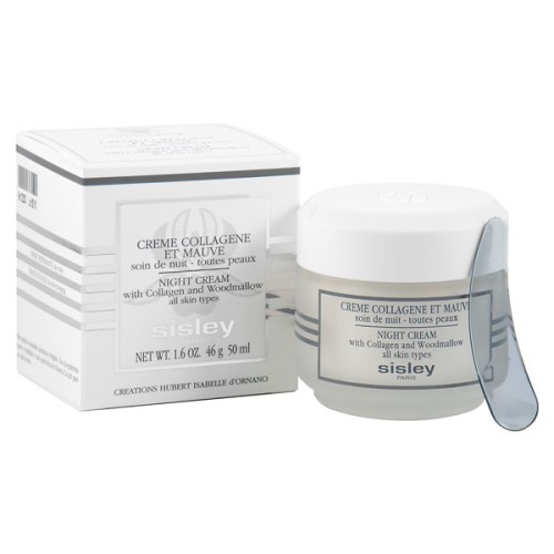 Sisley Night Cream With Collagen And Woodmallow All Skin Types Krem kolagenowy na noc z wyciągiem z malwy 50 ml
