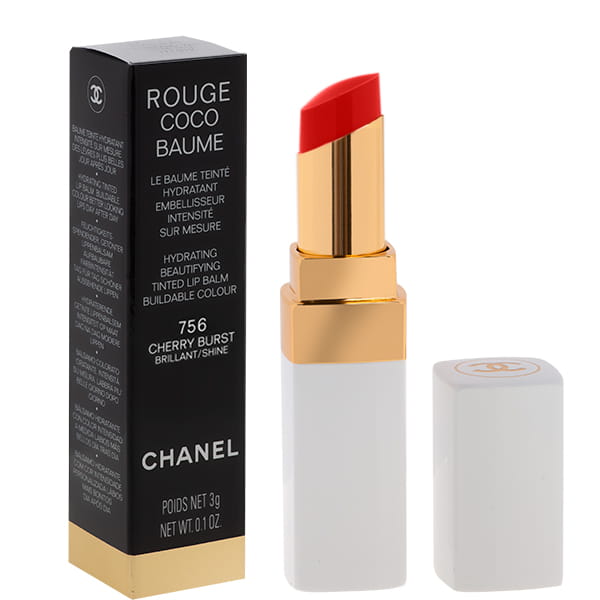 CHANEL Rouge Coco Baume Lipstick Shine Cherry Burst 756 Balsam do ust 3g