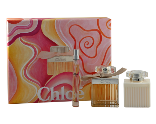 CHLOE Set (Signature Edp 75ml + Body Lotion 100ml + Travel Spray 10ml) Zestaw dla kobiet