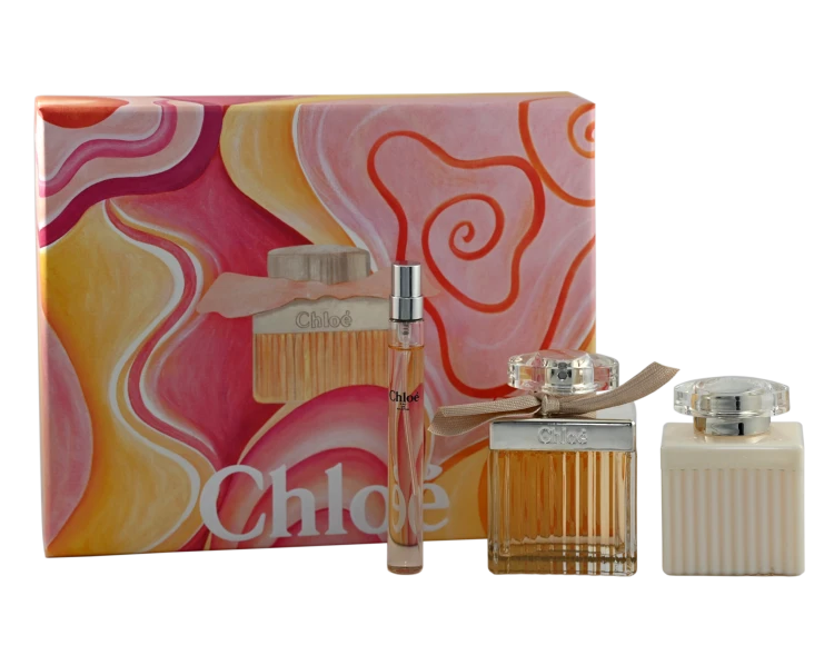 CHLOE Set (Signature Edp 75ml + Body Lotion 100ml + Travel Spray 10ml) Zestaw dla kobiet