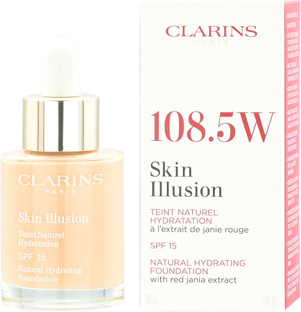 Clarins  Skin Illusion Natural Hydrating Foundation SPF 10 108.5 Cashew    Podklad nawilżający 30 ml