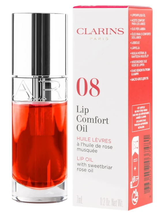 CLARINS  Lip Comfort Oil 08 Strawberry  nawilżający olejek do ust 7 ml