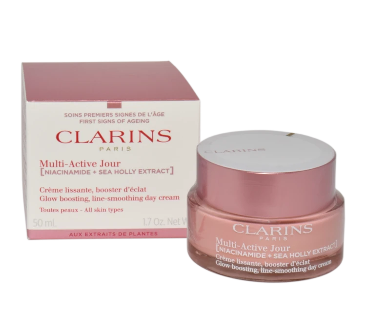 CLARINS Multi-Active Creme Jour Glow Boosting Line- Smoothing Day Cream All Skin Type Krem wygładzający na dzień do każdego rodzaju skóry 50ml