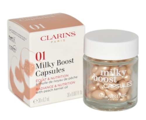 CLARINS  Milky Boost Capsules 01   Podkład w kapsułkach 01