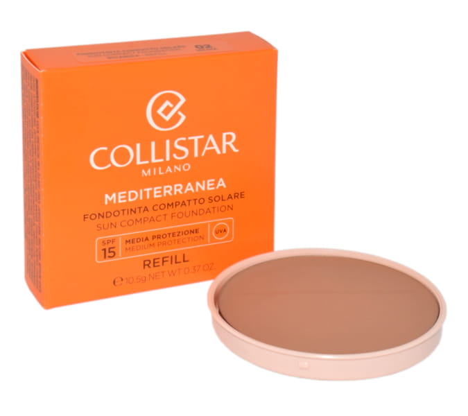 COLLISTAR  Mediterranea Sun Compact Foundation SPF15 02 Ischia Refill   Podkład przeciwsłoneczny 10,5g