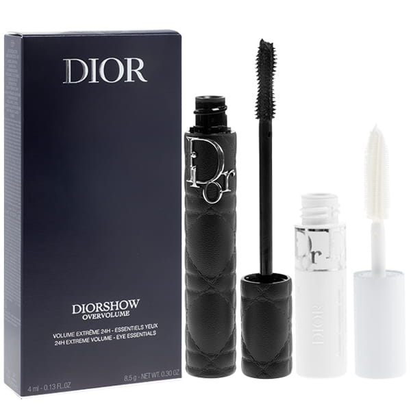 DIOR Set (Diorshow Overvolume Mascara 090 For Full Lashes 6g + Mini 4D Maximizer Primer 4ml) Zestaw tusz do rzęs + baza