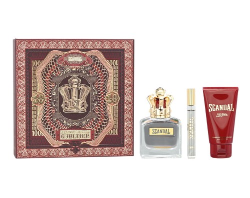 JPG Set (Scandal Edt 100 ml + Shower Gel 75 ml + Edt 10 ml) Zestaw dla mężczyzn Scandal 100 ml