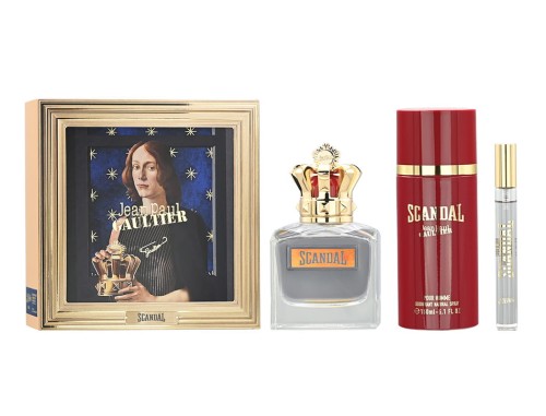 JPG Set (Scandal Pour Homme Edt 100 ml + Deo Spray 150 ml + Edt 10 ml) Zestaw prezentowy 100 ml