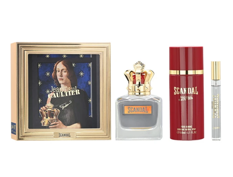 JPG Set (Scandal Pour Homme Edt 100 ml + Deo Spray 150 ml + Edt 10 ml) Zestaw prezentowy 100 ml