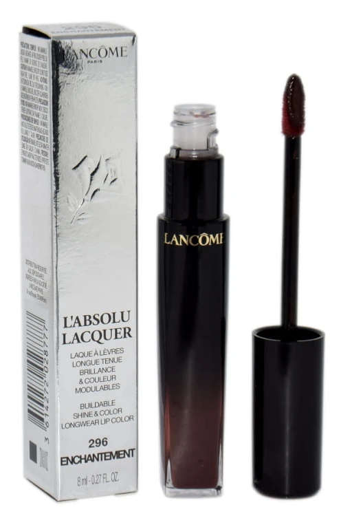 LANCOME  L'Absolu Lacquer Buildable Shine & Color Longwear Lip Color 296 Enchantement   Błyszczyk do ust 8ML