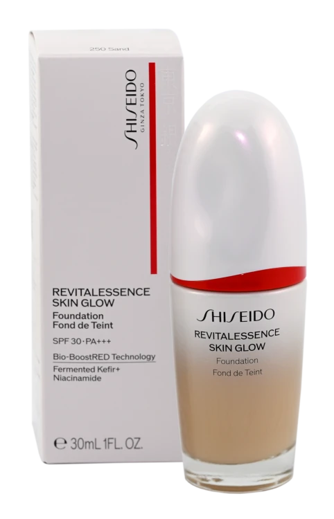 SHISEIDO Revitalessence Skin Glow Foundation Spf30 250 Sand Lekki podkład do twarzy 30ml