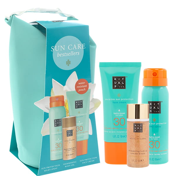 RITUALS   SET (KARMA SUN PROTECTION MILKY SPRAY 50ML + SHIMMERING BODY OIL 30ML + SUN PROTECTION FACE CREAM 50ML)   Zestaw