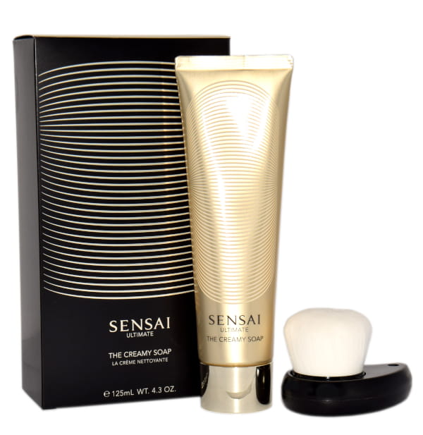KANENO  Sensai Ultimate The Creamy Soap & Brush   Kremowe mydło do twarzy ze szczotką 125ml