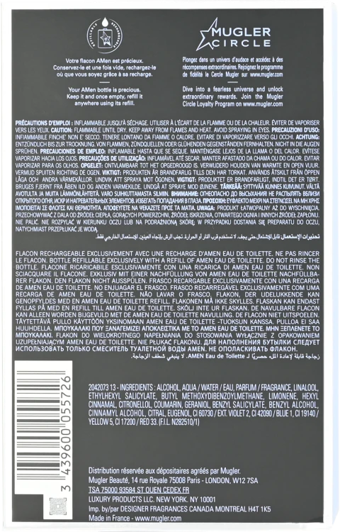 Thierry Mugler  A Men Refillable Rubber Spray  woda toaletowa męska  z możliwością napałnienia 100 ml
