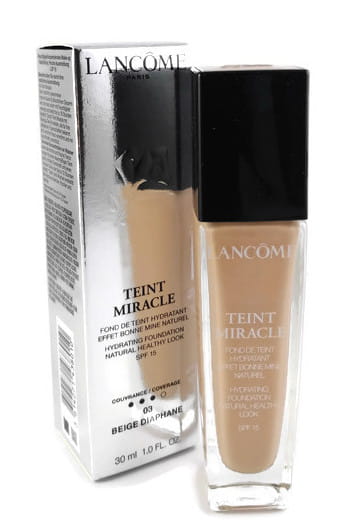LANCOME  Teint Miracle Hydrating Foundation Natural Healthy Look 03  Beige Diaphone   Podkład rozświetlający 30 ml promocja