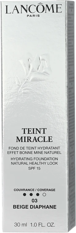 LANCOME  Teint Miracle Hydrating Foundation Natural Healthy Look 03  Beige Diaphone   Podkład rozświetlający 30 ml promocja