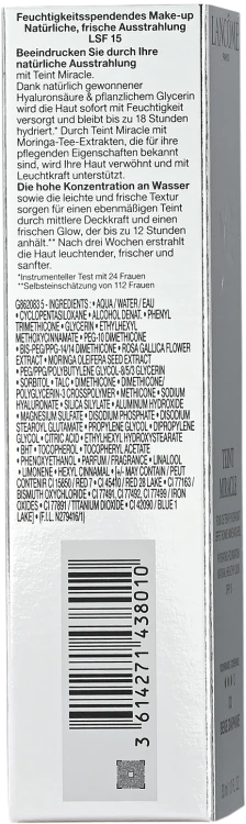 LANCOME  Teint Miracle Hydrating Foundation Natural Healthy Look 03  Beige Diaphone   Podkład rozświetlający 30 ml promocja