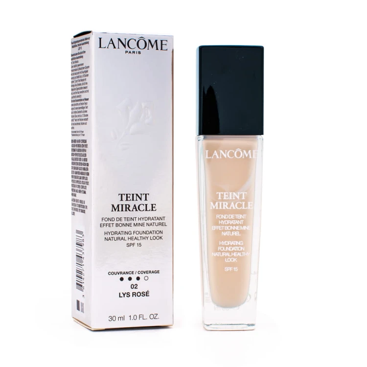 LANCOME  Teint  Miracle Hydrating Foundation Natural Healthy Look 02 Lys Rose    Podkład rozświetlający 30 ml promocja